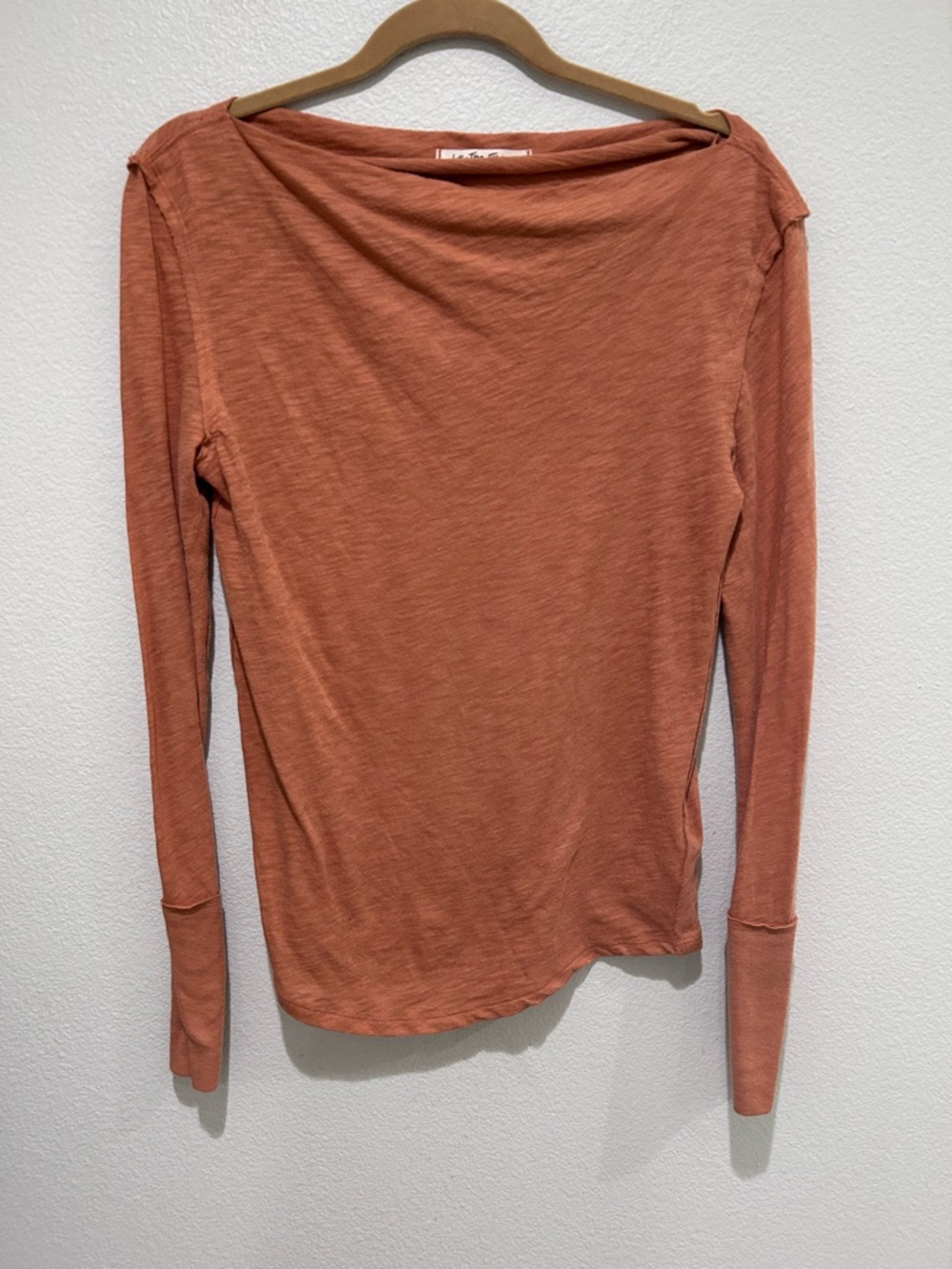 We the free free people Rust Long Sleeve Lightweight kimmo Top in Sienna - Picture 2 of 7